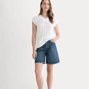 Everlane Long A-Line Denim Short